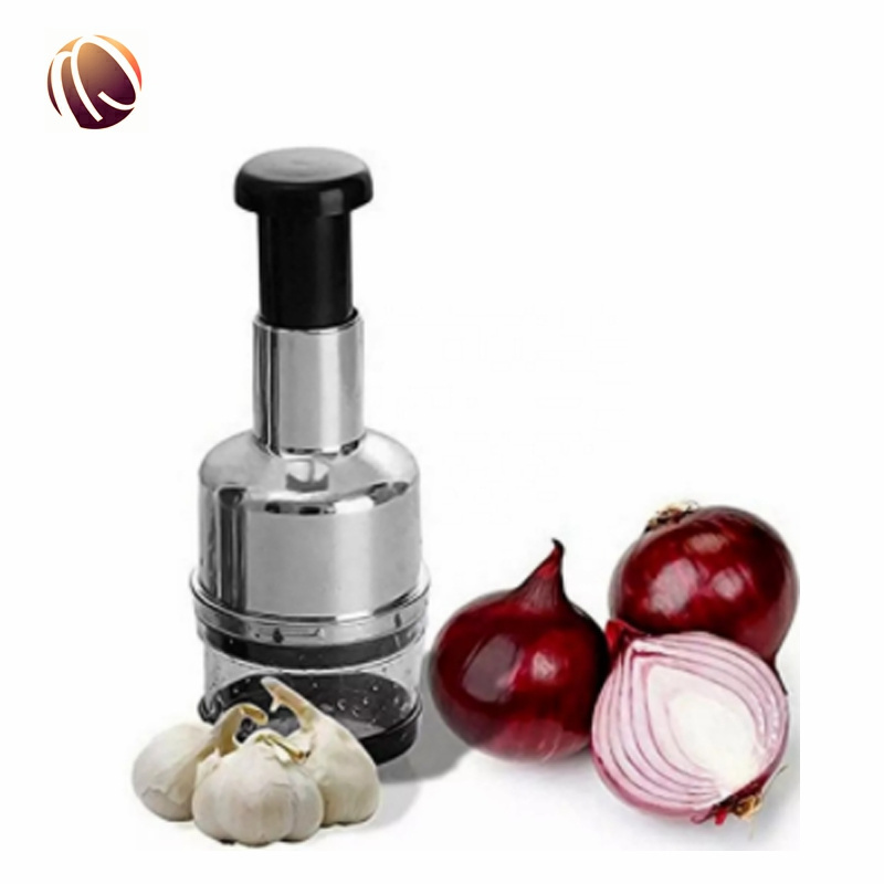 Manufacturer direct selling kitchen 304 stainless steel garlic cutter Hand Press Food Cutter Onion Nuts Grinder