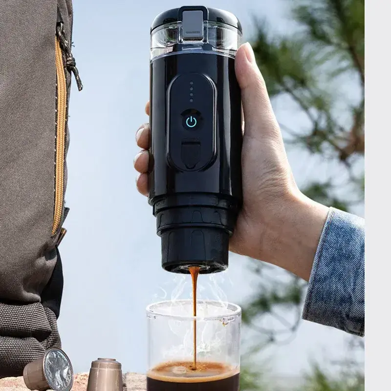 Custom Logo USB Electric Outdoor Travel Espresso coffee Machine Heating Water Car Coffee Maker Mini Coffee Machine Portable