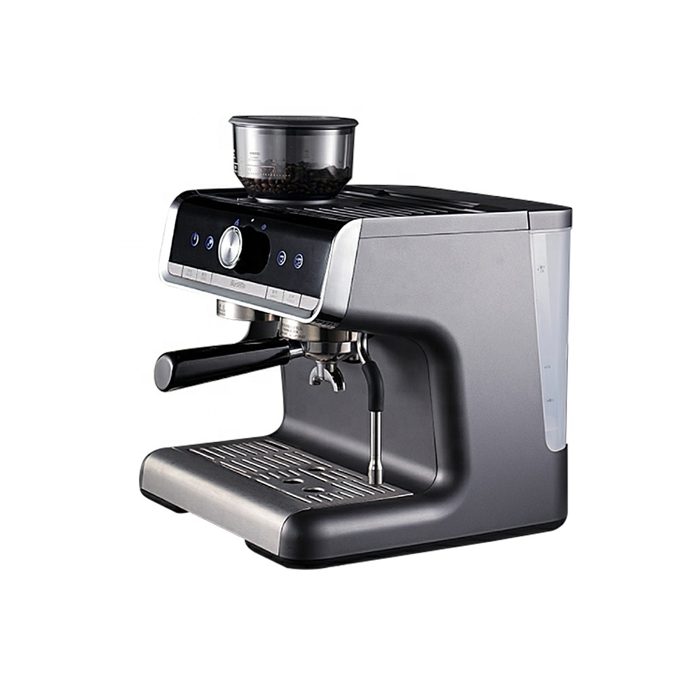 Espresso Coffee Machine With Grind Beans Semiautomatic Grinder Steam Coffee Maker Smart Coffee Machine