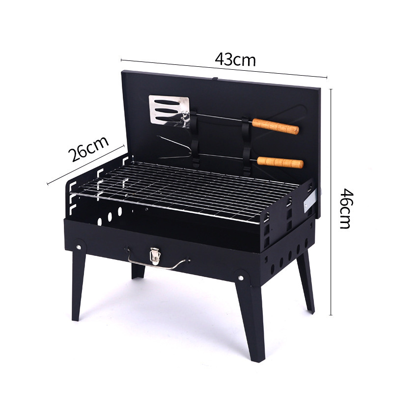 Outdoor BBQ Grills, Folding Portable steel metal Barbecue, Charcoal Stove for Cooking Carbon Meat Grills