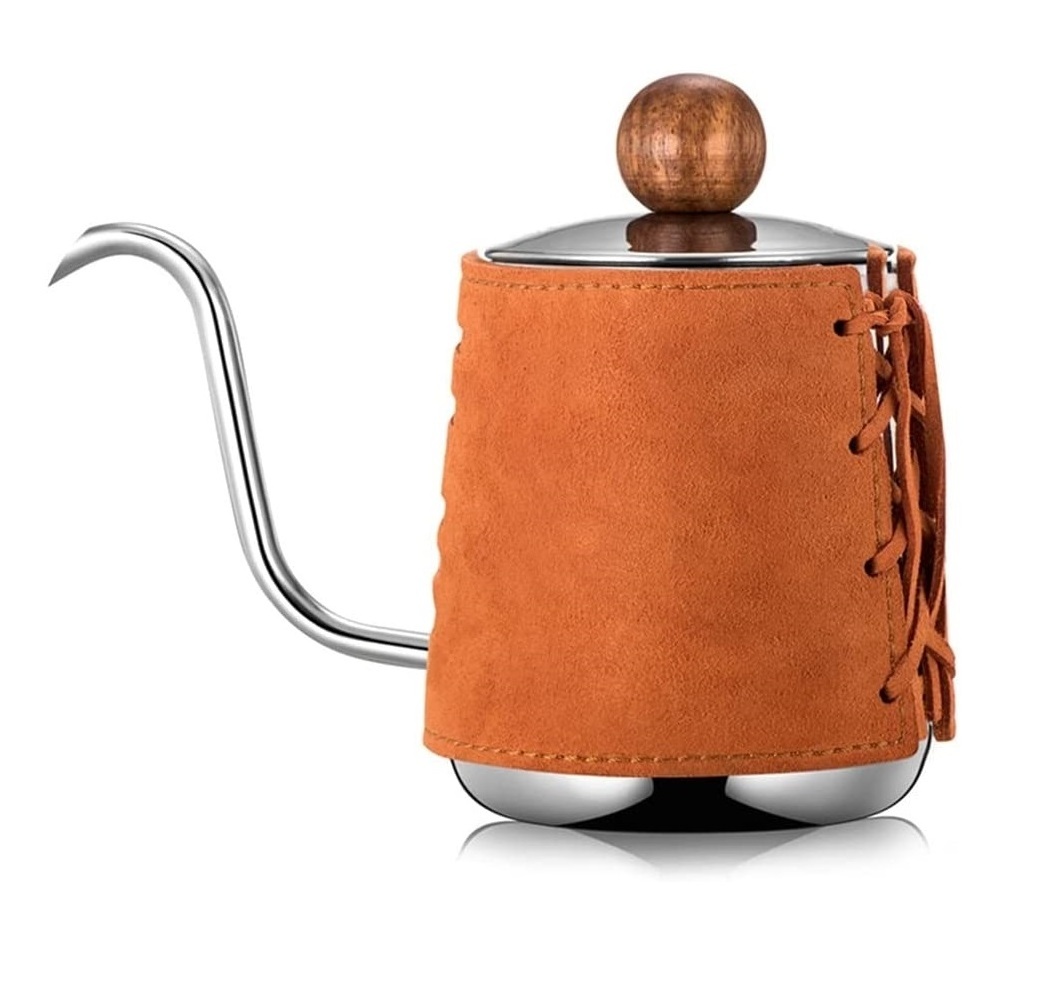 300ml Pour Over Coffee Kettle Anti-Hot Handleless Coffee Drip Kettle Wrapped With Gooseneck Spout Pot