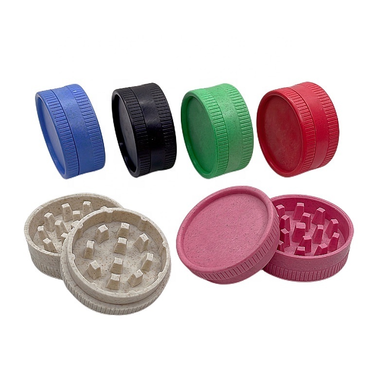 New 55mm Custom Logo Biodegradable Degradable eco-friendly material portable Herb Grinder made by Plant Fiber