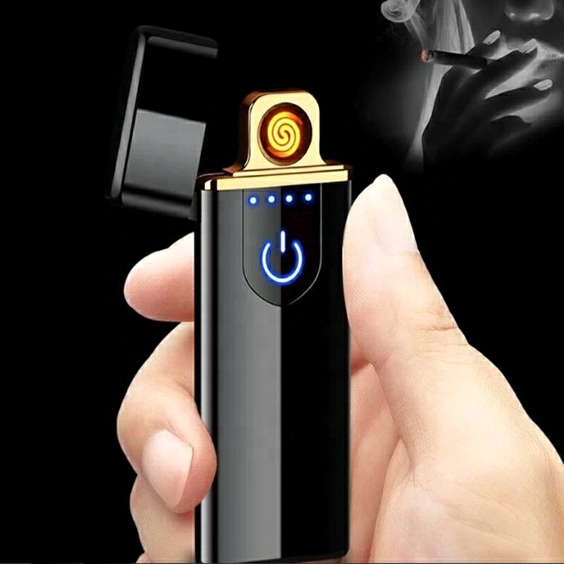 Mini windproof cigarette box plus lighter custom cigarette metal lighter cover rechargeable lighter