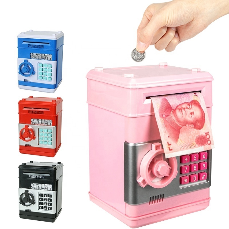 Hot Selling Coins Cash Saving Safe Atm Piggy Bank Children's Gift Automatically  ATM with Electric Password