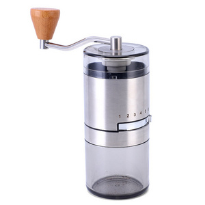 Kingpool High Quality Hand Conical Burr Coffee Bean Grinders Mill Adjustable Stainless Steel Manual Espresso Grinders