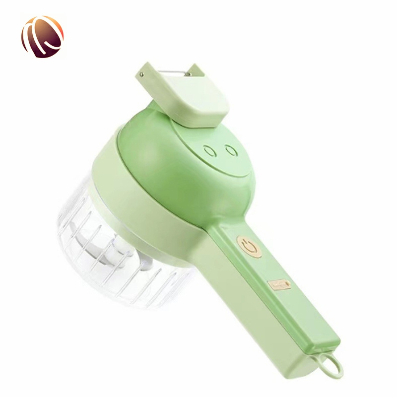 4 In 1 Electric Fruit Vegetable Slicer Set Handheld Kitchen Food Chopper Garlic Masher Meat Grinder USB Charging Cutting Machine