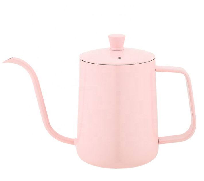 Pink/ Red/ White Color 350/600ML Hand Drip Coffee Pouring Kettle Pour Over Gooseneck Tea Pot for coffee