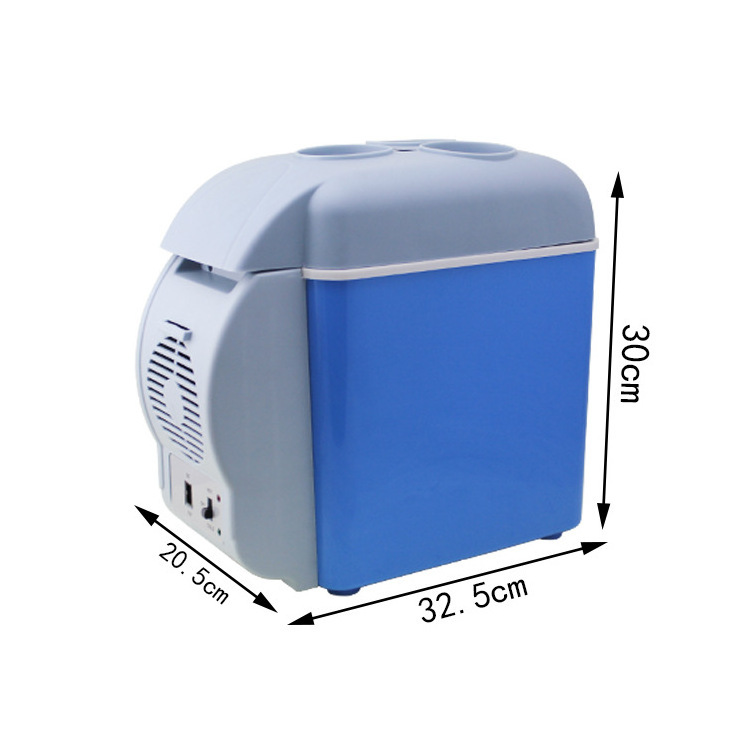 Portable 7.5L Mini Car Fridge Freezer Cooler Warmer Multi-Function 12V Cooling Heating Mini Fridge Camping Travel Refrigerator