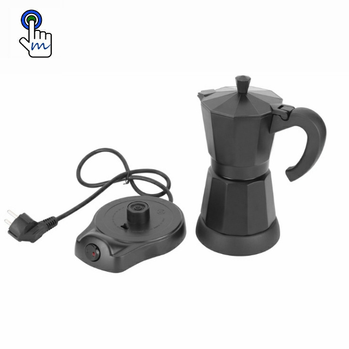 Classic Italian Style Moka Pot Aluminum One Person Moka Pot Electric automatic Espresso Coffee Maker