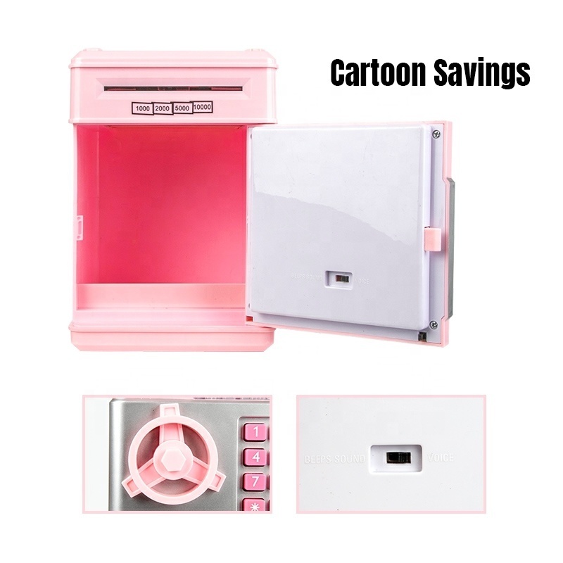 Hot Selling Coins Cash Saving Safe Atm Piggy Bank Children's Gift Automatically  ATM with Electric Password