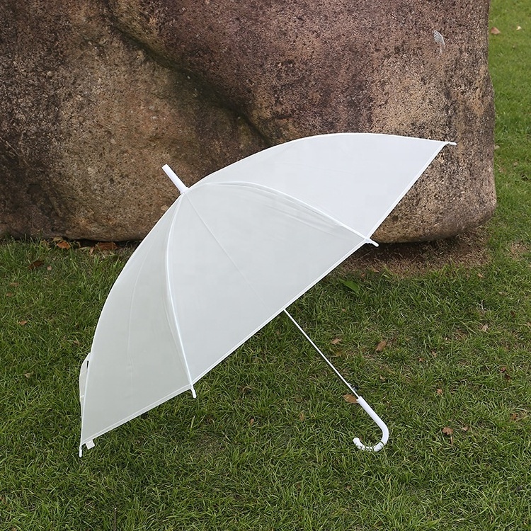 Clear Transparent Rain Umbrella PVC Dome Bubble Rain Sun Shade Wedding Umbrellas Long Handle Straight Stick Umbrella