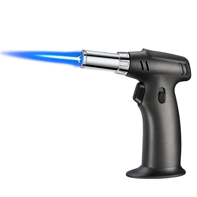 Blue Flame Gas Lighter Torch Flame Can lock the fire Gun Gas Cooking Torch Baking Gas Lighter