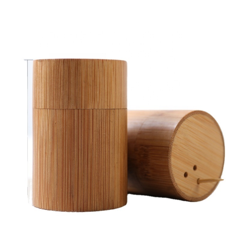 Custom logo Factory Outlet Bamboo Sanitary Close Toothpick Box Portable High Quality Toothpick Holder For Home