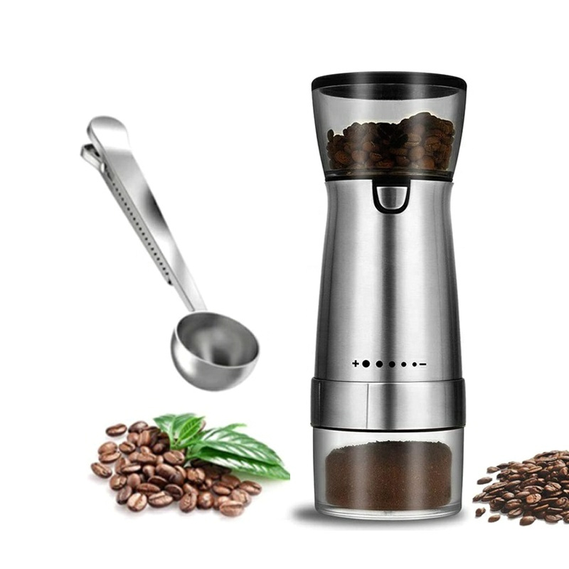 New Customized Portable USB Rechargeable Cordless Electric Coffee Grinder Mill With Ceramic Burr