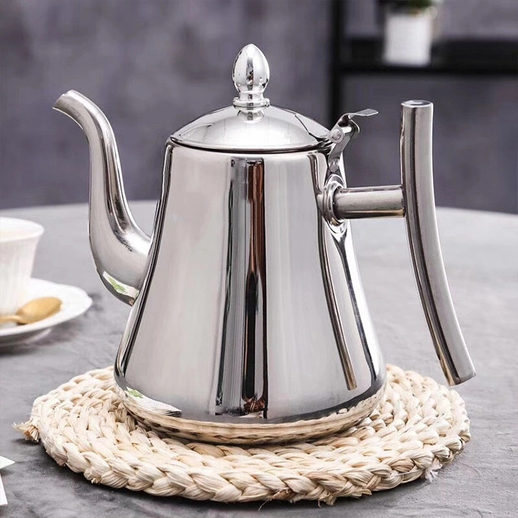 Silver Gold Colors 1.5L/2L Stainless Steel Coffee Kettle Multicolor Tea Pot Capacity Gold & Sliver Tea Water Kettle