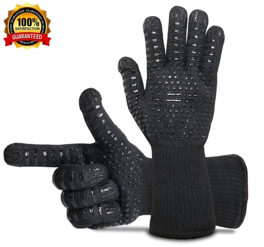 Customized Silicone Barbecue Oven Glove Heat Resistant BBQ Gloves For Grill Meat Cooking BBQ Grill Gloves