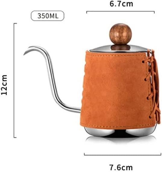 300ml Pour Over Coffee Kettle Anti-Hot Handleless Coffee Drip Kettle Wrapped With Gooseneck Spout Pot