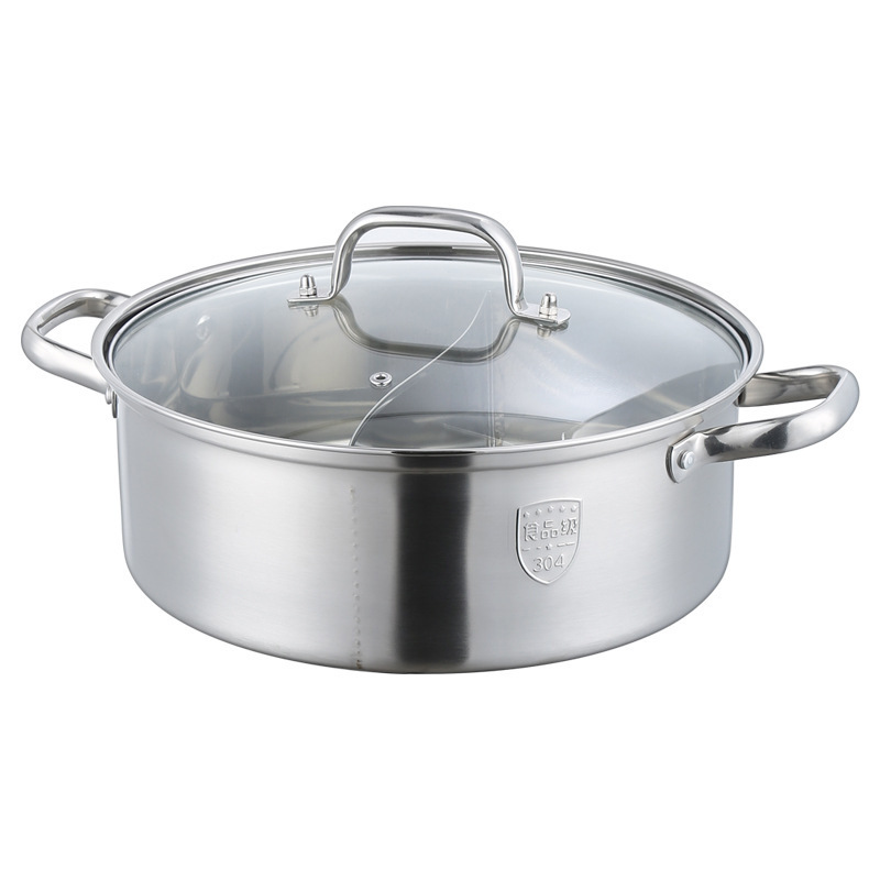 Stainless Steel Pot Hotpot Induction Cooker Gas Stove Compatible Pot Cookware Soup Cooking Pot