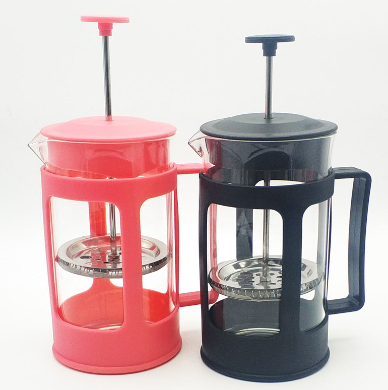 Custom logo Hot Selling Portable BPA Free Plastic Travel French Press Coffee Maker Glass French Press with low Price