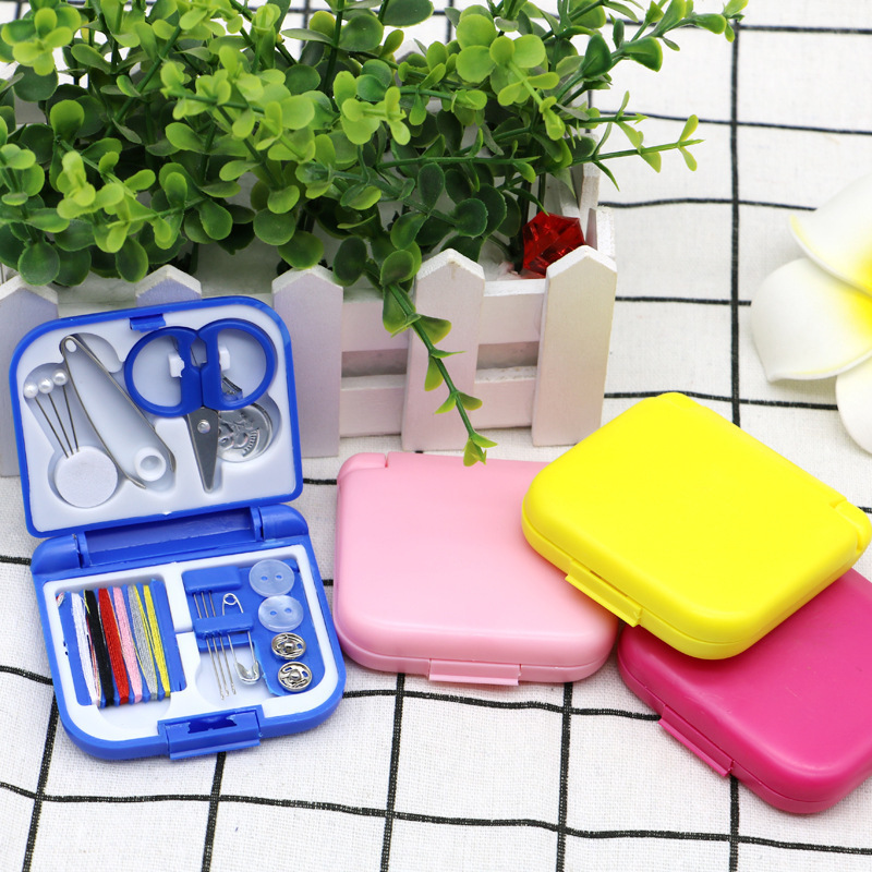 Household Portable Knitting Kits sewing tool storage box Multi-function Box U Scissors Sewing Kits Needles Sewing set box