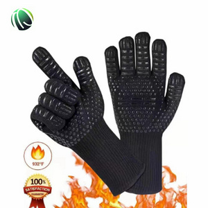 Customized Silicone Barbecue Oven Glove Heat Resistant BBQ Gloves For Grill Meat Cooking BBQ Grill Gloves