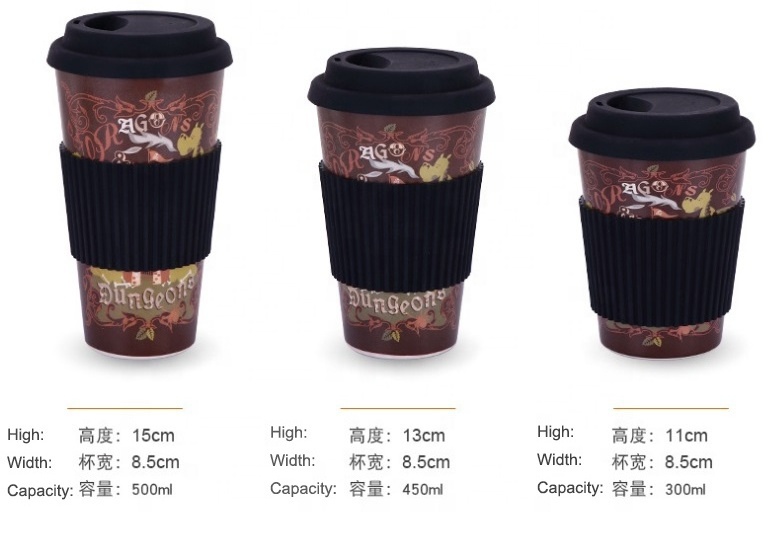 Wholesale promotional eco reusable 100% natural fiber fibre custom personalized keep thermo coffee bamboo cup travel coffee mug