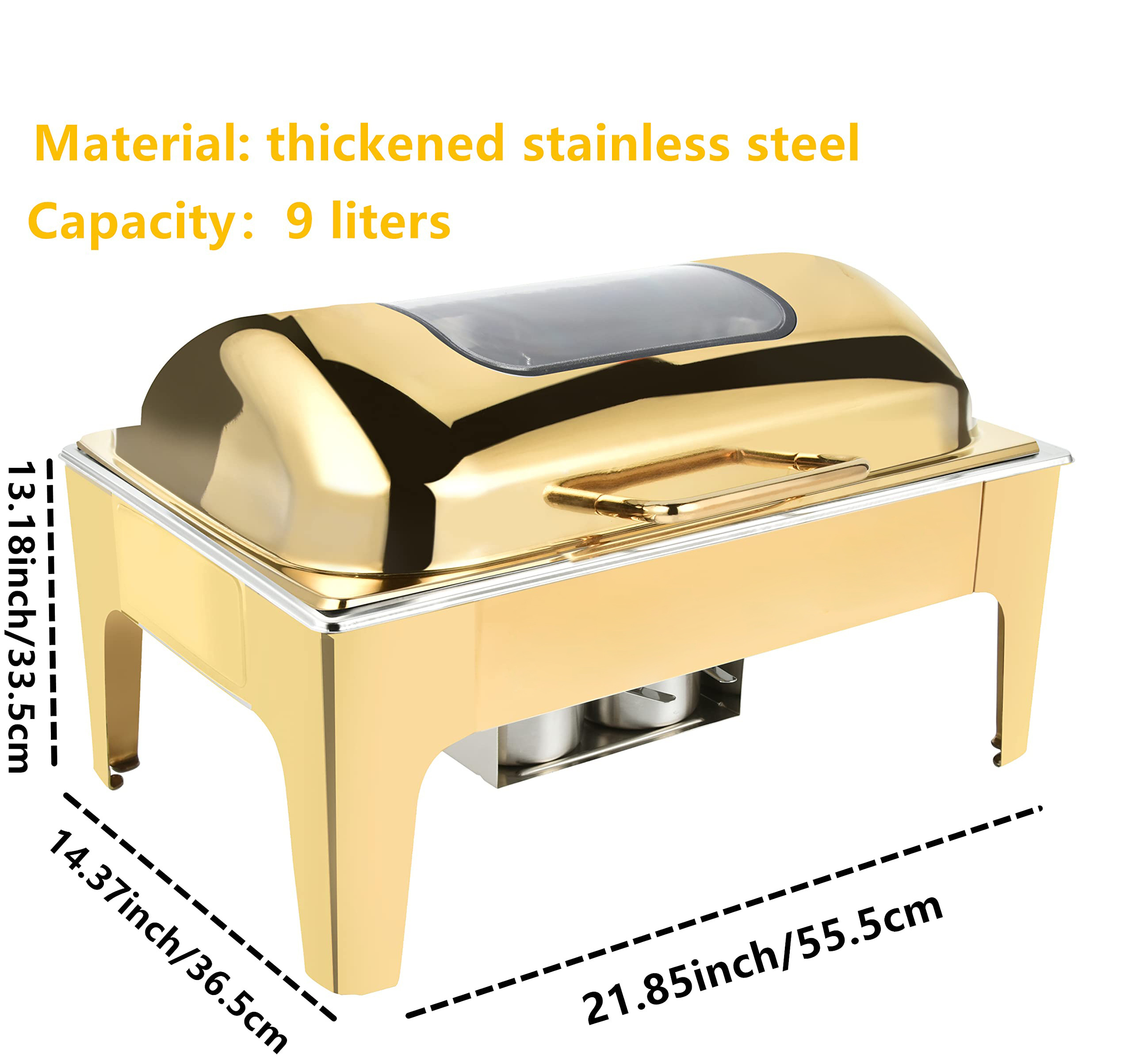 chafing dish buffet set food warmer Luxury Restaurant Hotel Roll Top Chaffers Chafing Dish Stainless steel catering buffet set