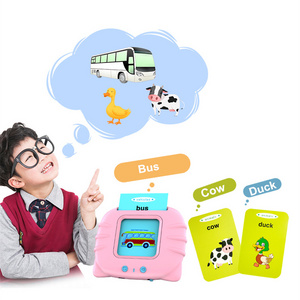 Kids early learning cognitive cards alphabet abc English arabic french spanish flash cards talking flash cards learning toys