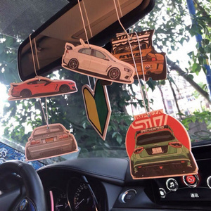 Customized promotional car shaped hanging paper car air freshener