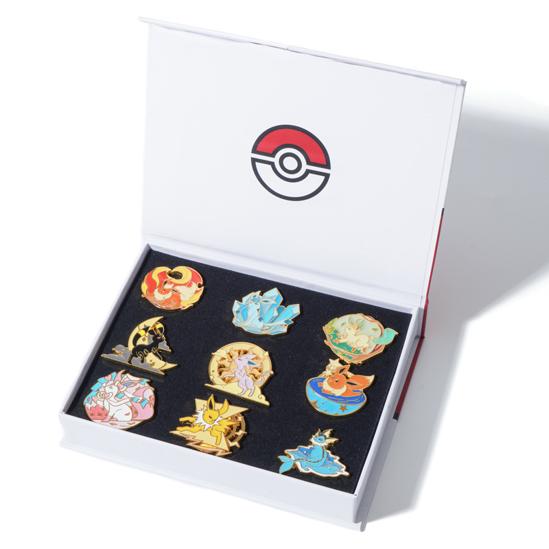 Stocked cheap pins wholesale anime box-packed badges cute cartoon enamel lapel pin