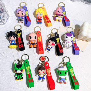 Stock cartoon anime film characters 3D pvc keychain accessory pendant soft pvc rubber keychain