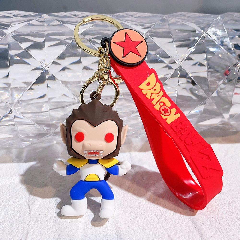 Stock cartoon anime film characters 3D pvc keychain accessory pendant soft pvc rubber keychain