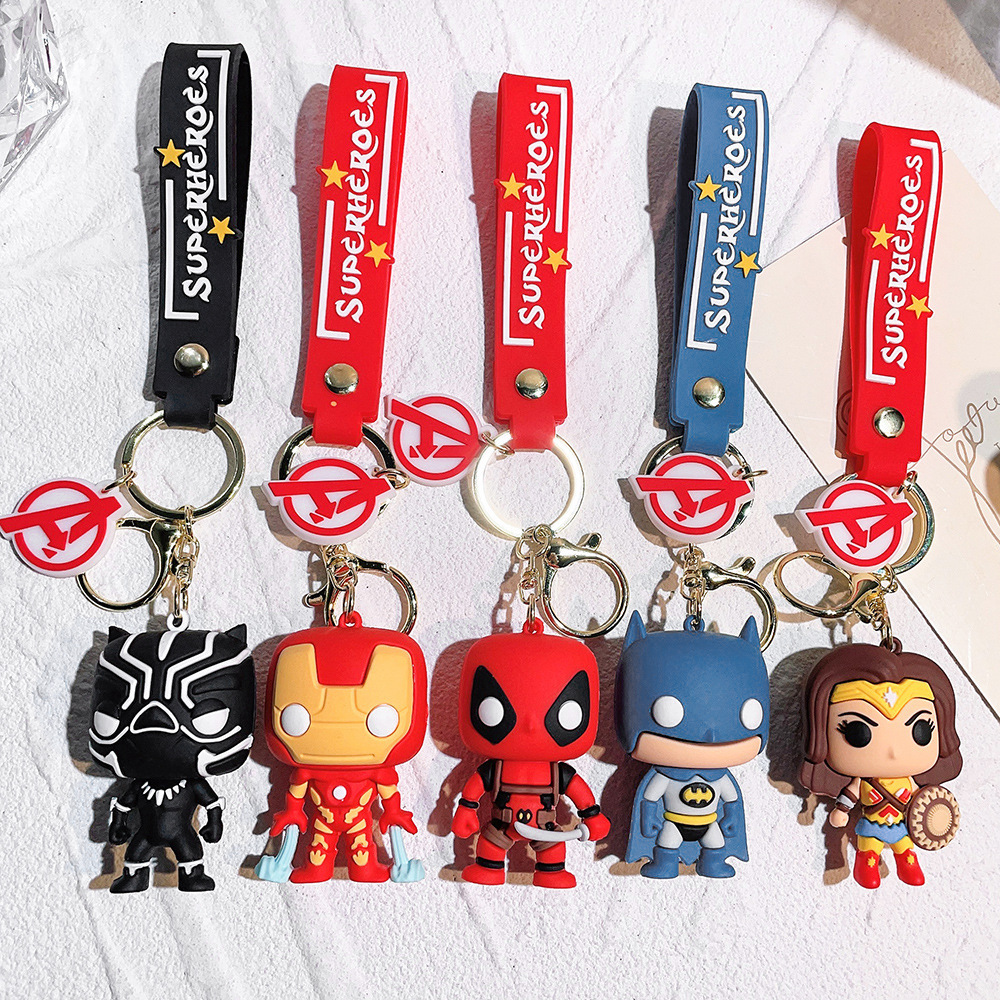 Stock cartoon anime Movies characters 3D pvc keychain accessory pendant soft pvc rubber keychain