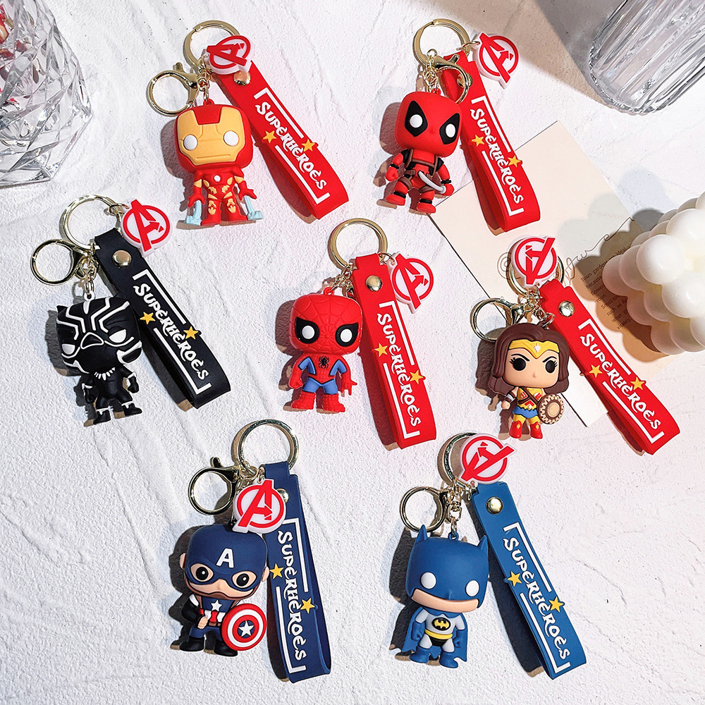 Stock cartoon anime Movies characters 3D pvc keychain accessory pendant soft pvc rubber keychain