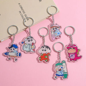 Crayon Shin-chan acrylic keychain plastic pendant cartoon custom two-sided acrylic hanging keychains