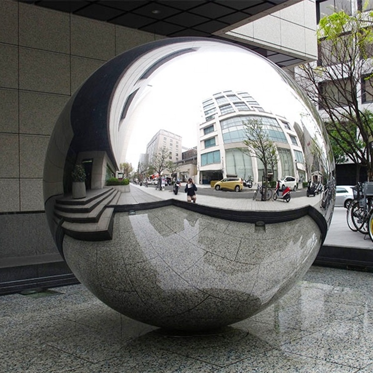 Factory Customized Sphere Inox  304 316L Stainless Steel Silver Chrome Ball Gazing Globes Sphere Sculpture