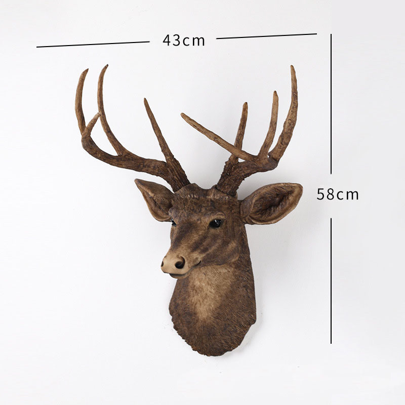 Factory Modern Customization Size Sell Well Modern Luxury Home Decorations Deer Head Animal Resin Sculpture Statue Wall Decor