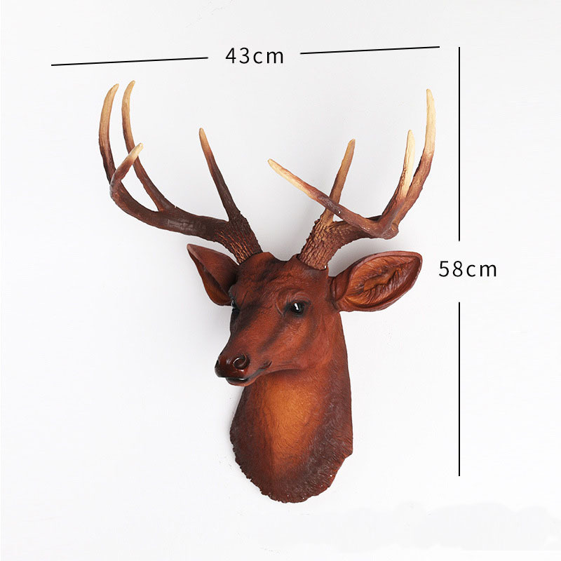 Factory Modern Customization Size Sell Well Modern Luxury Home Decorations Deer Head Animal Resin Sculpture Statue Wall Decor