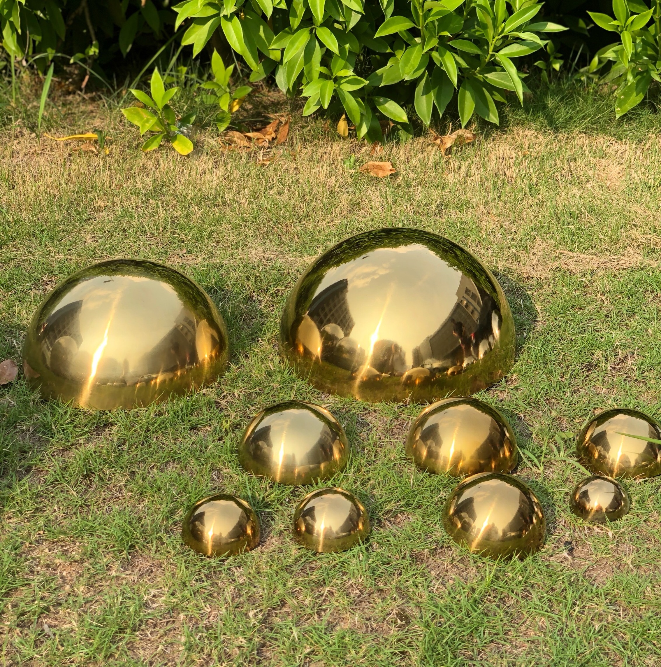 Custom Titanium Brass Mirror Polished Brushed Large Gold Metal Half Sphere Stainless Steel Hemisphere