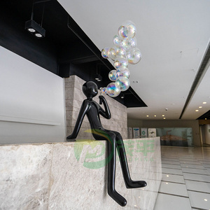 Wholesale Modern Indoor Home Hotel Decoration Art Sculpture Bubble Man Action Figure Large Resin Sculpture