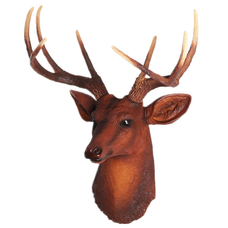 Factory Modern Customization Size Sell Well Modern Luxury Home Decorations Deer Head Animal Resin Sculpture Statue Wall Decor