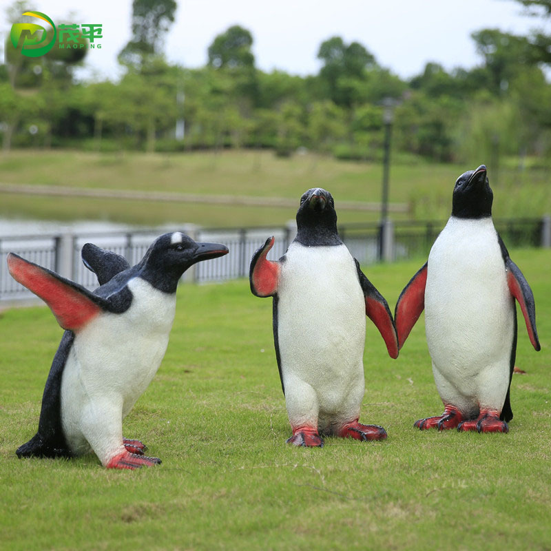 Customization Size Factory Modern Modern Luxury Home Decorations Animal Penguin Fiberglass Sculpture Statue