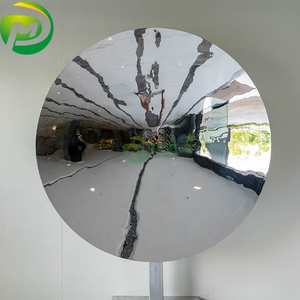 Modern Luxury Home Wall Concave Mirror Hanging Decoration Metal Circular Stainless Steel Wall Decoration