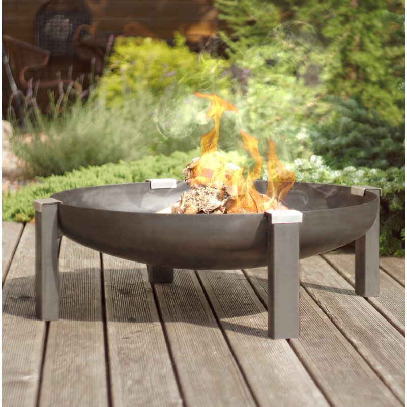 Factory Directly Outdoor Camping Garden BBQ Corten Steel Ball Wood Burning Fire Pit Bowl Corten Steel Fire Pit