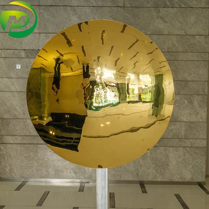 Concave Mirror Polished Contemporary Sculpture Stainless Steel Sculptures Wall Decorations For Home Art