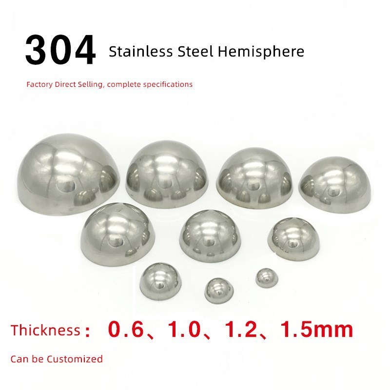 Factory Directly Supply Titanium Gold Polished Hollow Metal Hollow Garden Decorative Half Sphere Stainless Steel Hemisphere