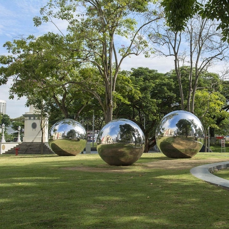 Large Stainless Steel Polished Hollow Garden Decorative Ball Decorative Hemisphere 304 316 Stainless Steel Sphere