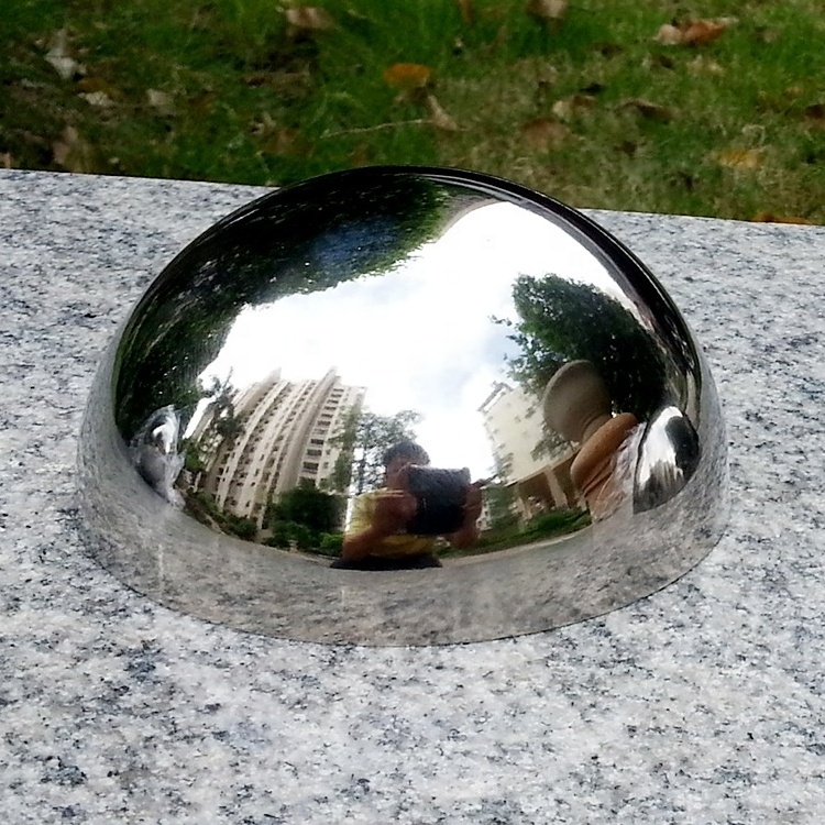 OEM ODM Polished mirror Large Stainless Steel Hollow Hemisphere Half Steel Sphere