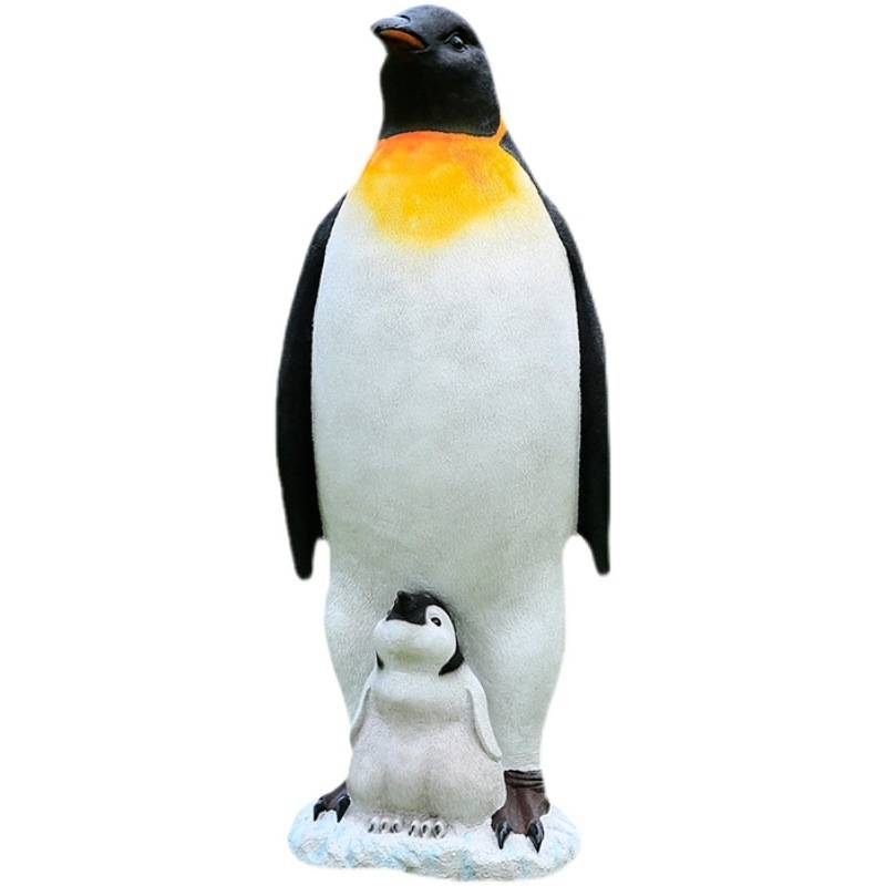 Customization Size Factory Modern Modern Luxury Home Decorations Animal Penguin Fiberglass Sculpture Statue