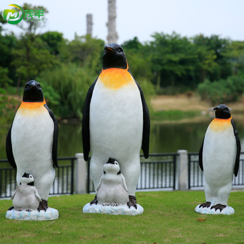 Customization Size Factory Modern Modern Luxury Home Decorations Animal Penguin Fiberglass Sculpture Statue